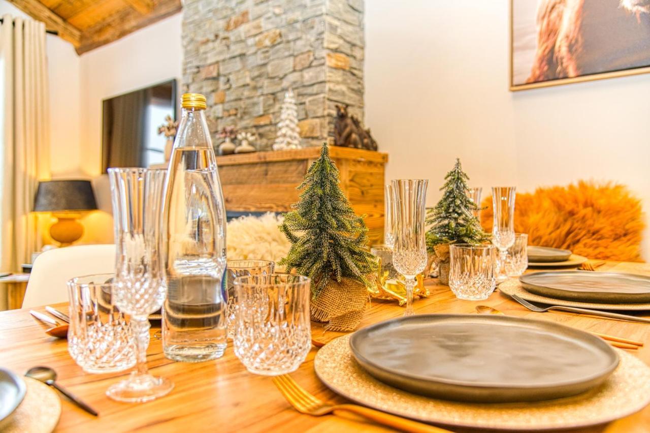 Appartement Style Chalet 5* Vue Mont-Blanc - Arc 1950 Les Arcs  المظهر الخارجي الصورة