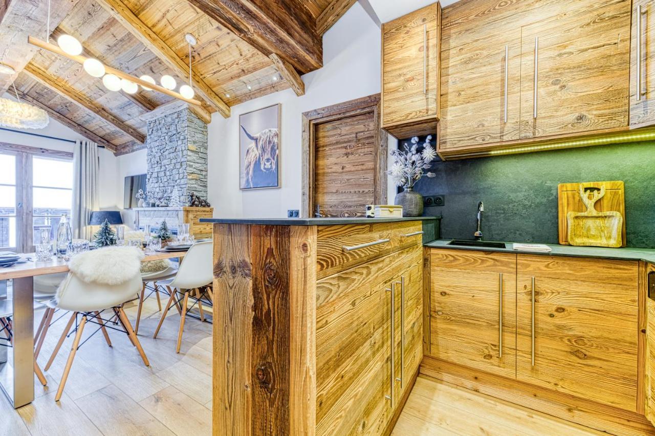 Appartement Style Chalet 5* Vue Mont-Blanc - Arc 1950 Les Arcs  المظهر الخارجي الصورة